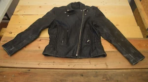 Vintage Antelope Creek Leather Jacket Borger Texas Mens Medium Biker Zippers - Picture 1 of 18