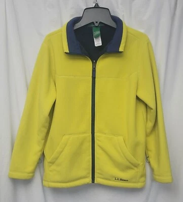 LL Bean Amarillo Cremallera Completa Manga Larga Polar Chaqueta/Abrigo Niña L 14-16 Foto 1 de 4