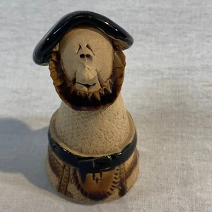 Clay Figure From Wales The Traveler  3” Tall Unsigned  Handmade Wonderer - Picture 1 of 12