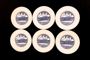 Wedgwood United States Naval Academy Bancroft Hall Plates set of 6 - Picture 1 of 6