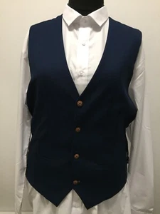 Marc Darcy blue waistcoat size 44 max style- 11008D - Picture 1 of 4