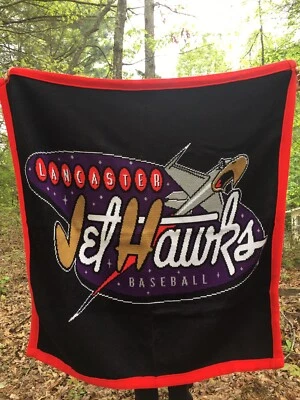 Lancaster Jet Hawks Baseball J.C. Prendas de punto manta 100 % acrílico 51” x 54” Foto 1 de 4