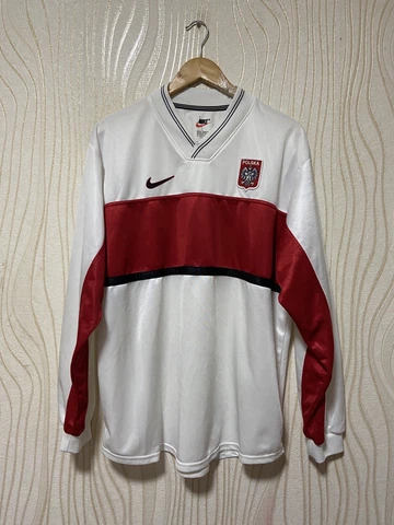 POLAND 1998 2000 HOME FOOTBALL SHIRT SOCCER JERSEY L/S NIKE sz XL Cover