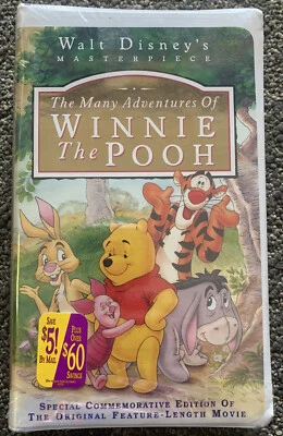 Disney's Masterpiece The Many Adventures of Winnie The Pooh 1996 VHS New/Sealed  - Image 1 of 3