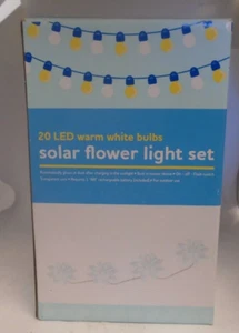 20 LED warm white bulbs solar flower light set - Picture 1 of 1