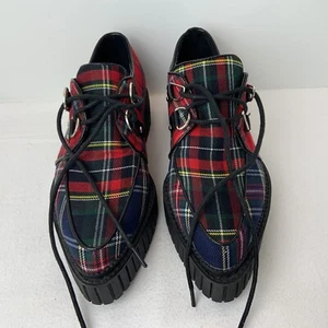 Current Mood Dolls Kill Plaid Creeper Platform Shoes Women’s 8M - Picture 1 of 15