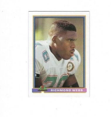 1991 TOPPS B BOWMAN RICHMOND WEBB FOOTBALL CARD #296 - Image 1 of 2