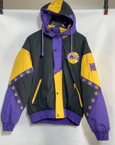Vintage Puffer Jacket L.A. LAKERS PRO PLAYER By Daniel Young Large - Picture 1 of 15