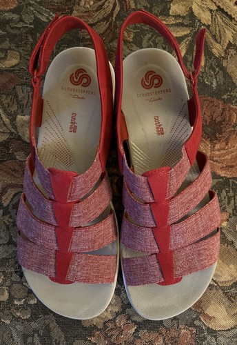 Clarks Cloudsteppers Sandali Donna 7 1 2 W Arla Shaylie Rosso — Us intime ottimeioni