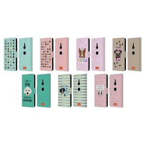 OFFICIAL emoji® DOGS LEATHER BOOK WALLET CASE COVER FOR SONY PHONES 1 - Picture 1 of 13