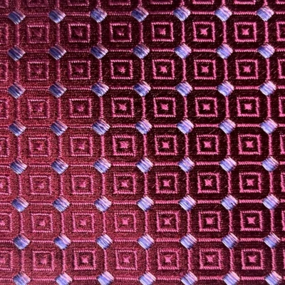 Bow Tie Men Silk Burgundy Pink Geometric SELF TIE Bowtie - Image 1 of 4