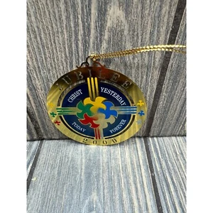 Ornamento oro Giubileo 2000 - Cristo ieri oggi per sempre - 2,5" - Foto 1 di 3
