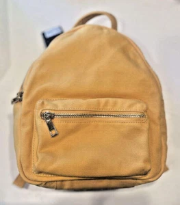 Neu Forever 21 Sunshine Reißverschluss Tasche verstellbare Riemen 10,6" hoch Baumwolle Rucksack - Bild 1 von 6