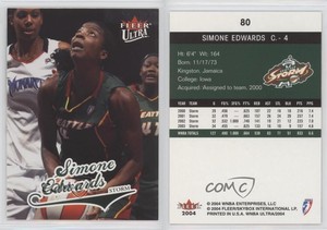2004 Fleer Ultra WNBA Simone Edwards #80