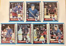1989-90 Topps New York Rangers Hockey Card Lot MULLEN/SANDSTROM/DAHLEN +