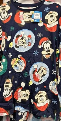 TU MENS DISNEY MICKEY & FRIENDS FESTIVE CHRISTMAS PYJAMAS BNWT M MEDIUM NEW XMAS - Image 1 of 2