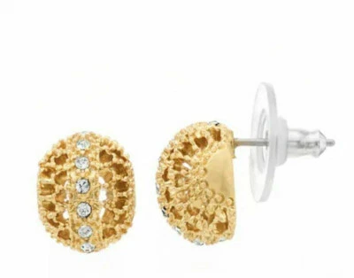 Vera Wang - Pendientes Simply Vera - Botón Filagree Dorado Foto 1 de 4