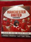 Manchester United Legends Gift Tin 5 Disc DVD Set New And Sealed Football Merch.