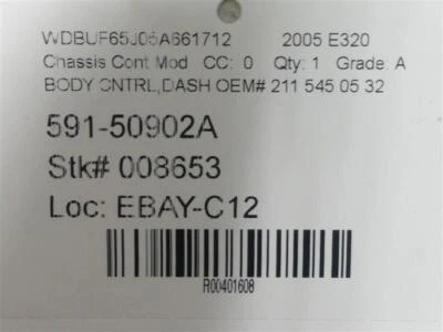Módulo de control de carrocería usado se adapta a: Mercedes-benz Mercedes clase e 211 2005 tipo carrocería Foto 1 de 4