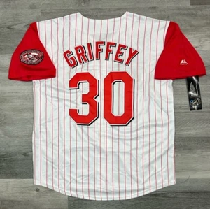 Ken Griffey Jr. 2000 Cincinnati Reds Home White Jersey w/ 25th Patch Men’s Large - Picture 1 of 4