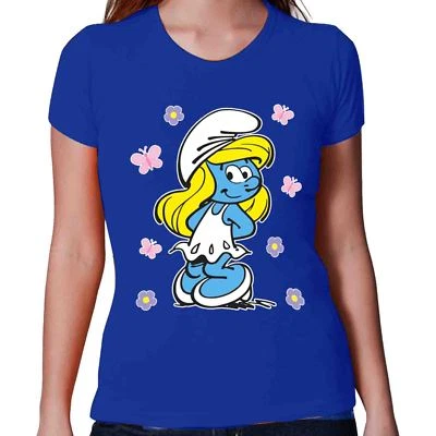 JHK O FRUIT OF THE LOOM T-SHIRT PUFFETTA PUFFI SMURF FIORI TSHIRT TAGLIE fino a 5XL UNISEX DONNA BAMBINA