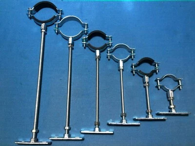 flag pole/washing line post support tube Bracket clamp Stand Off wall Fixing