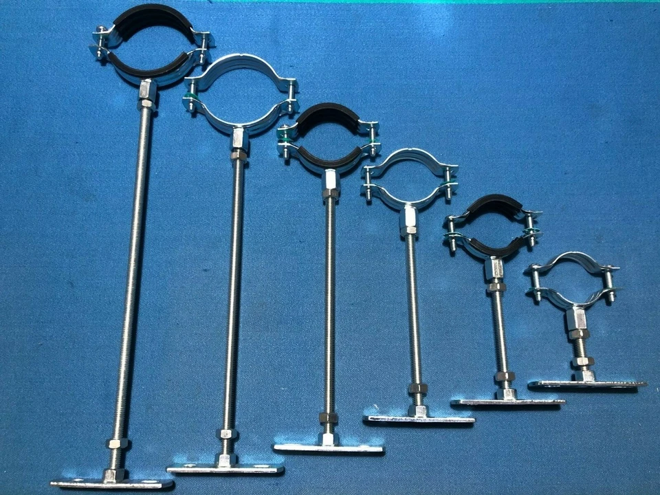 gazebo marquee shelter  pole tube Pipe Bracket Clip clamp Stand Off wall Fixings - Image 1 of 4