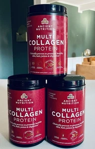 3x Ancient Nutrition Collagen Powder Protein with Probiotics, Unflavored 16oz - Picture 1 of 2