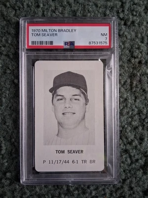 1970 MILTON BRADLEY BASEBALL SET TOM SEAVER PSA 7, HOF, Rare! - Image 1 of 2