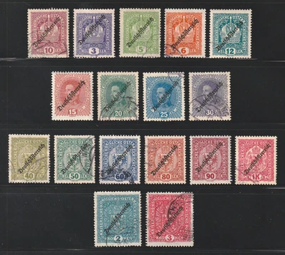 1918-19 Regular Issue, Overprints, Used, Scott #s 181-197, 17 Different - Image 1 of 2