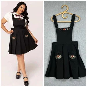 HELL BUNNY BASIL PINAFORE DRESS Size 12 M Fox Mushrooms - Bild 1 von 6