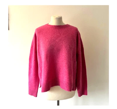 Jersey Mercer & Madison Mezcla Lana de Cordero Rosa Jersey Ancho Corte Cuadrado Acogedor Tejido Foto 1 de 4