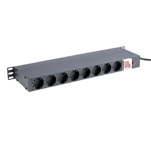 19" Steckdosenleiste, 1HE Duo, 2x Schalter, 16x Schuko, PA Zubehör, Music Store - Bild 1 von 5
