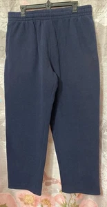 FILA Sweatpants Mens SZ Large Navy Fleece Straight leg Athletic Drawstring Pants - Picture 1 of 16