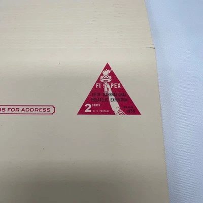 Lot of 25 US 2 Cent Postal Cards Postcards Unused FIPEX New York 1956 Red Torch - Image 1 of 3