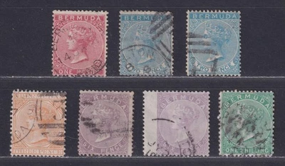 Bermuda Scott 1-6 Used 1865-1874 Victoria Crown CC Issues SCV $327.50 - Image 1 of 2