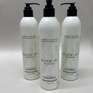 3 bottiglie Alice + Co Botanicals SHAMPOO idratante lavanda ed eucalipto 12 oz - Foto 1 di 3