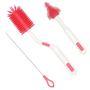 Silicone bottle cleaning brush 3pcs water forbaby bottles, bottles, glassware... - Picture 1 of 7