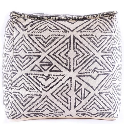 Pouf Ottoman - 20x20x20 - Foot Rest Stool White Cube - Image 1 of 4