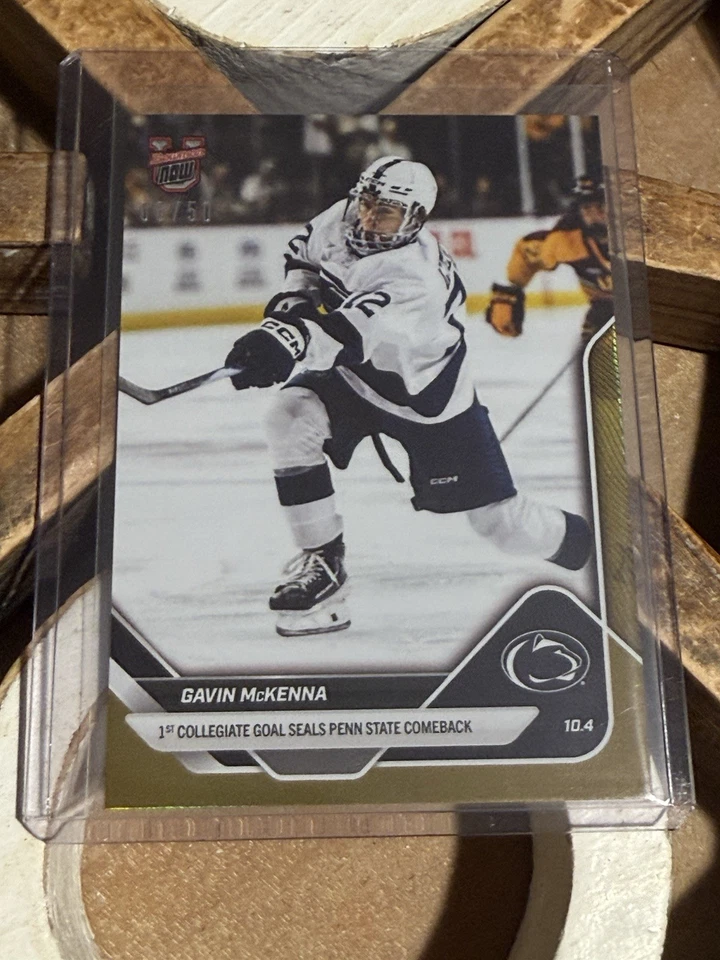 2025-26 Bowman U Now Hockey Gavin McKenna #2 Phenom Gold Foil/50 Penn State Foto 1 de 3