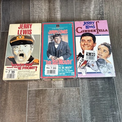 Jerry Lewis VHS Lot of 3 Sealed – Cinderfella, Big Mouth, Which Way Front Foto 1 de 4