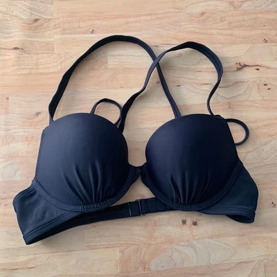 Aerie Navy Cup Cross Back Bikini Top SIZE 34B - Image 1 of 4