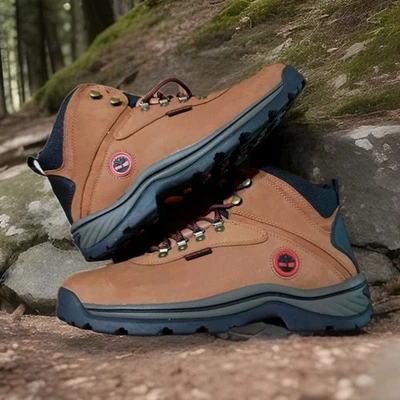 Timberland Hombres Blanco Cornisa Medio Impermeable Cuero Senderismo Botas Talla 10.0 Óxido  Foto 1 de 4