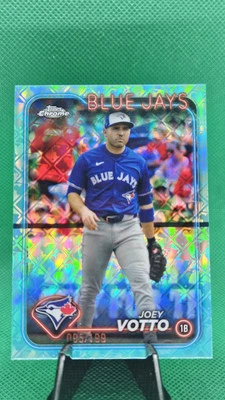 JOEY VOTTO 2024 TOPPS CHROME LOGOFRACTOR AQUA /199 TORONTO BLUE JAYS - Image 1 of 3
