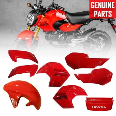 Juego genuino para Honda Grom 125 MSX125 2025 guardabarros cubierta marco carenado carrocería roja Foto 1 de 4