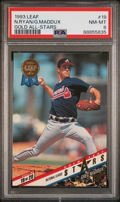 Nolan Ryan And Greg Maddux 1993 Leaf Gold All Stars PSA 8 TWO ALLTIME GREATS‼️ - Image 1 of 3