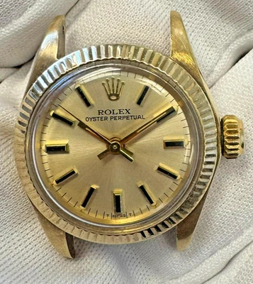 14k Yellow Gold Rolex Oyster Perpetual 6719 Automatic 24mm Wristwatch LW302 - Image 1 of 4