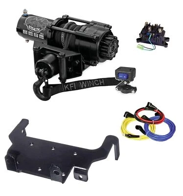 Комплект лебедки и крепления KFI SE25 2500 фунтов подходит для Yamaha YFM600FG Grizzly 600 1998-2001 годов выпуска - Изображение 1 из 4