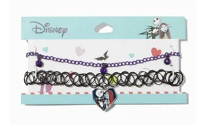 Disney Nightmare Before Christmas JACK & SALLY Valentine’s Day Choker Necklace - Picture 1 of 3