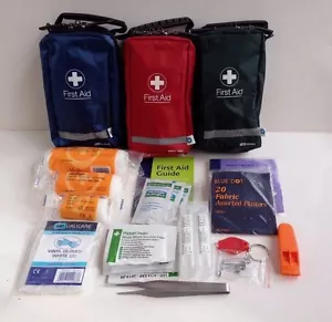 1/5 PERSON FIRST AID KIT - COMPARTMENTS & BELT LOOP - TRAVEL, WORK, SPORTS - Picture 1 of 15